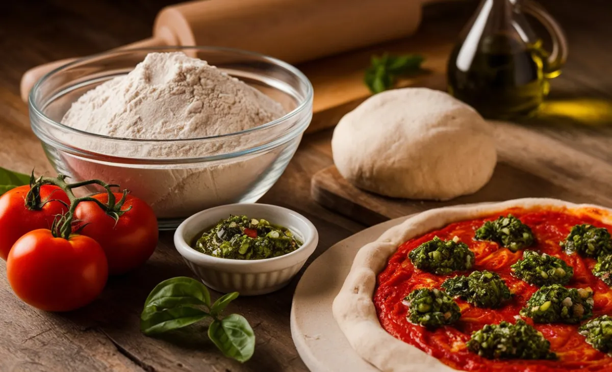 Perfect Pizza Dough Recipe Using 00 Flour, Whole Tomatoes, and Chimichurri for an Irresistible Flavor