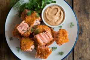 Blackened Baked Salmon Bites - Snacking Emily