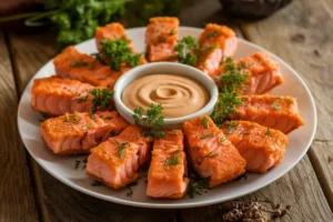 Air Fryer Salmon Bites - The Skinnyish Dish