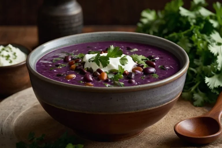 purple black bean soup recipe