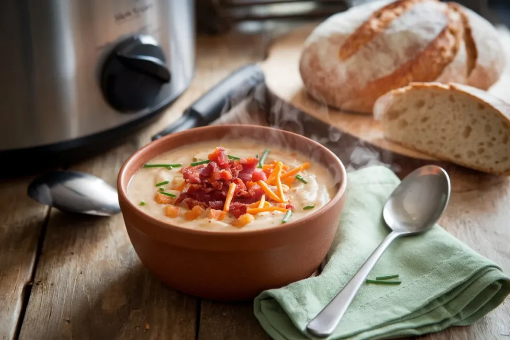 Slow Cooker Creamy Potato Bacon Soup Recipe: Easy Steps for a Delicious Meal