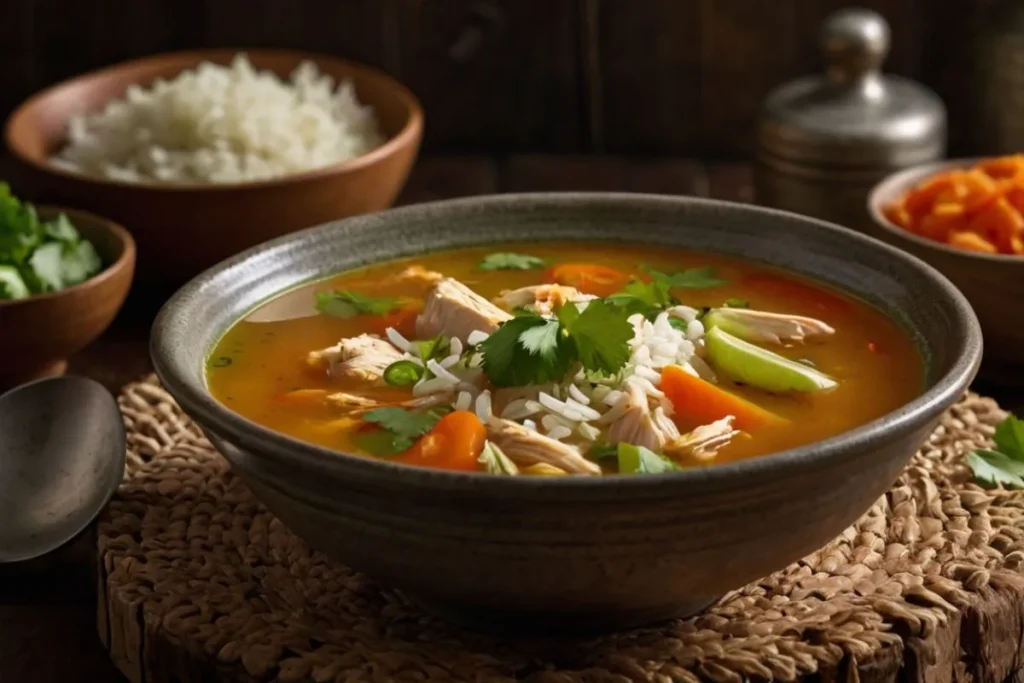 chopt spicy chicken soup recipe with rice