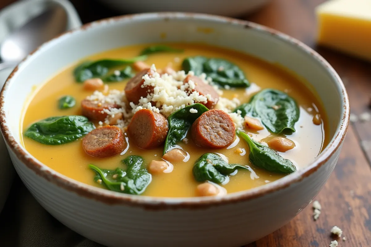 creamy parmesan italian sausage soup