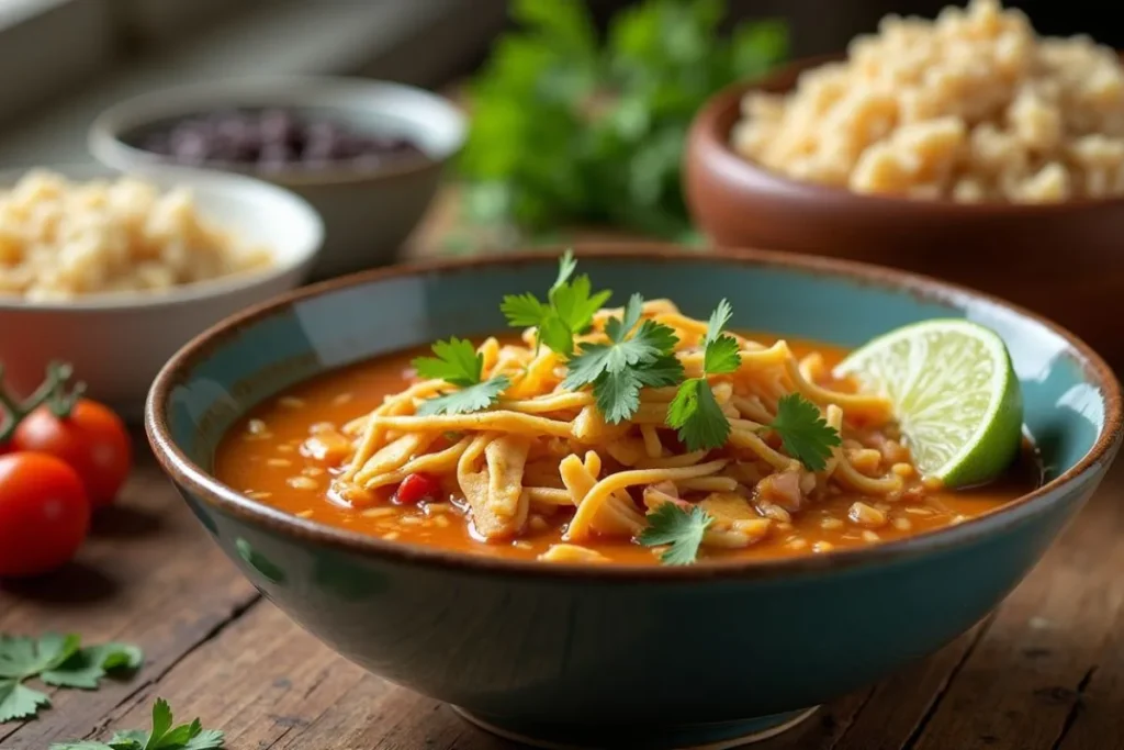 chicken tortilla rice soup