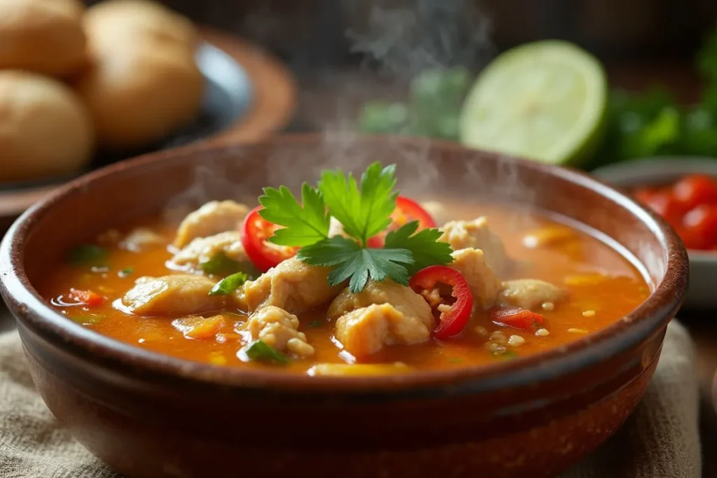 hot spicy chicken soup