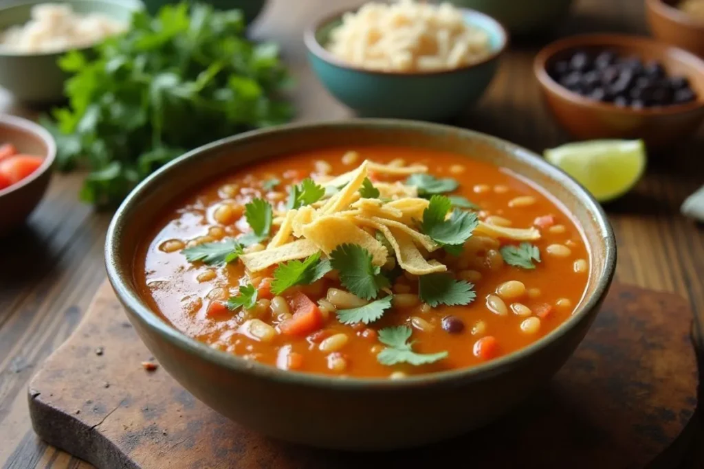 chicken tortilla rice soup