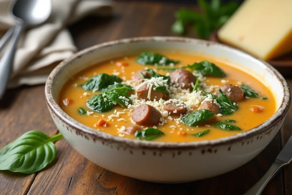 creamy parmesan italian sausage soup