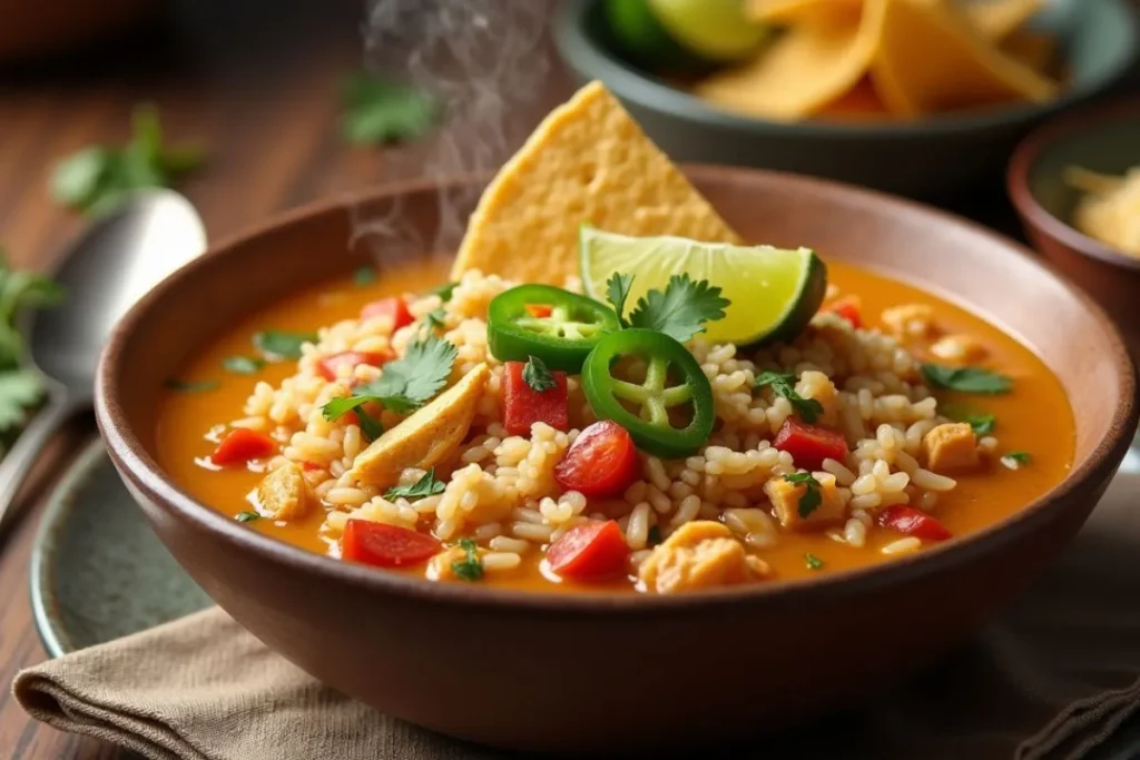 chicken tortilla soup with rice