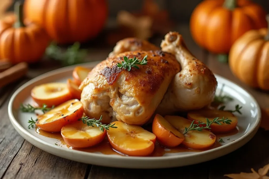 baked chicken and apples