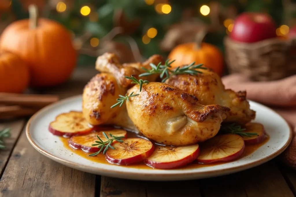 baked chicken and apples